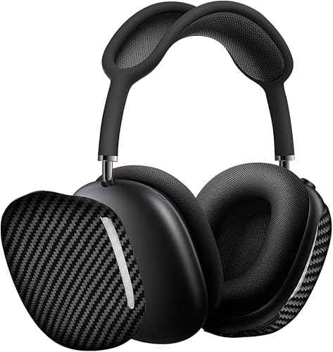 Miniatura 13 de MONOCARBON Funda de fibra de carbono real para Airpods Max (2024 y 2020), cubierta dura protectora de grado militar para auriculares Apple Airpods
