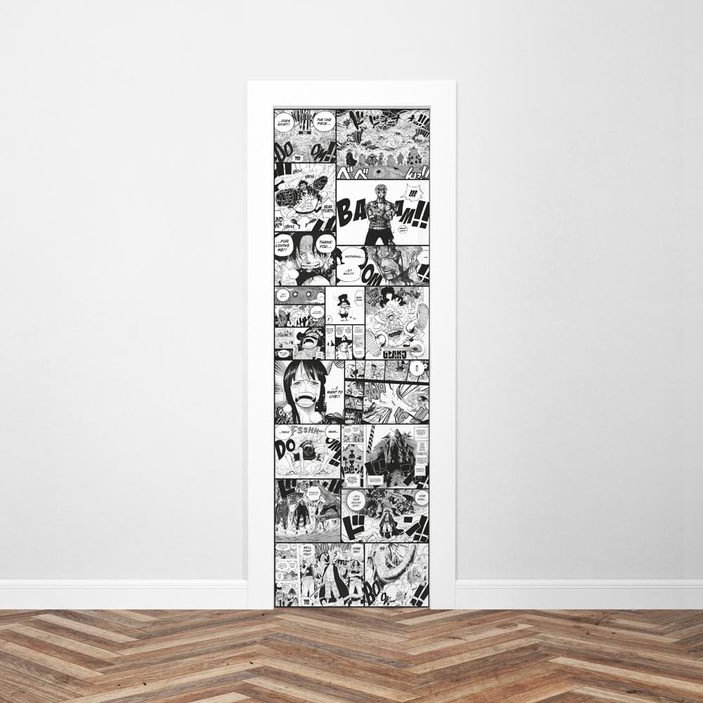 Sticker porte One Piece déco murale chambre otaku poster géant