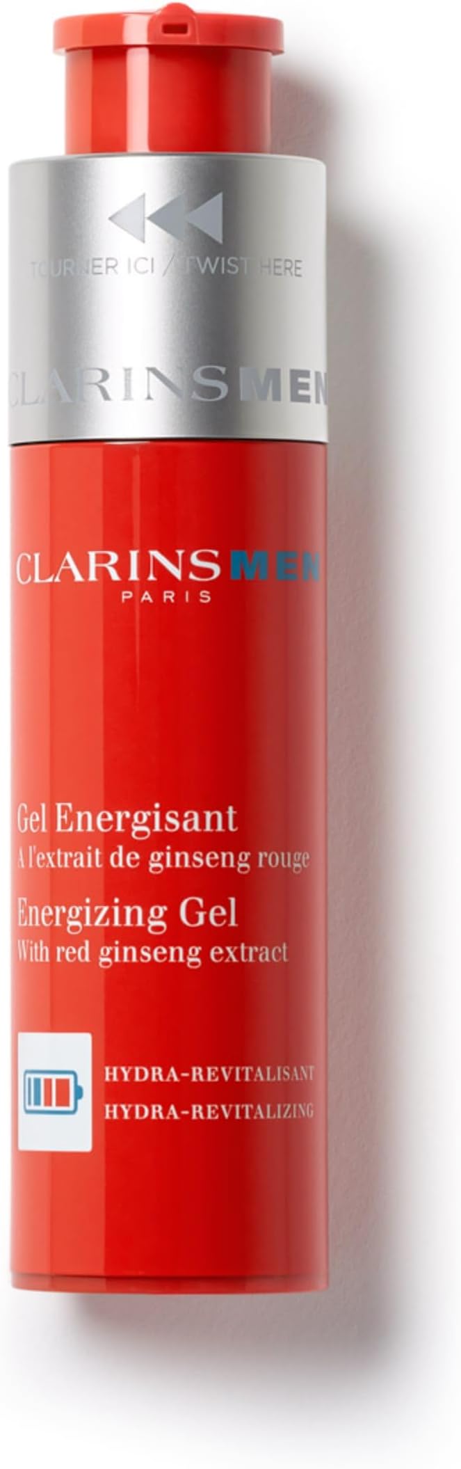 CLARINSMEN Energizing Gel | Cool, Mattifying Gel Moisturizer For Men| Energizes Skin and Locks In Moisture | Mattifies and De-Shines | Invisible, Non-Sticky Texture | All Skin Types | 1.7 Ounces