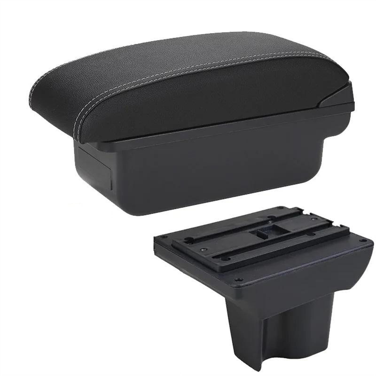 NOHEEU Car Center Console Storage Box Multifunctional Armrest Interior Accessories For Avanza For Rush(C3 Black white NO USB)