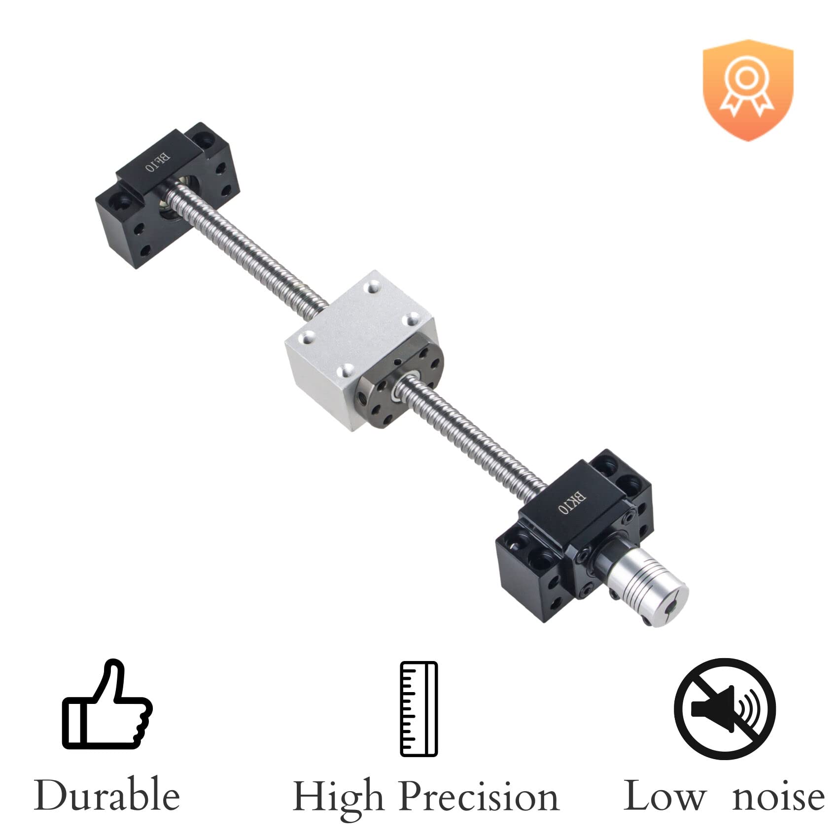 SFU1204-250mm Kit viti a sfera, vite a sfera anti-gioco con alloggiamento dado vite a sfera e supporti terminali BK/BF10 + accoppiatore, parte di alta precisione per macchina CNC