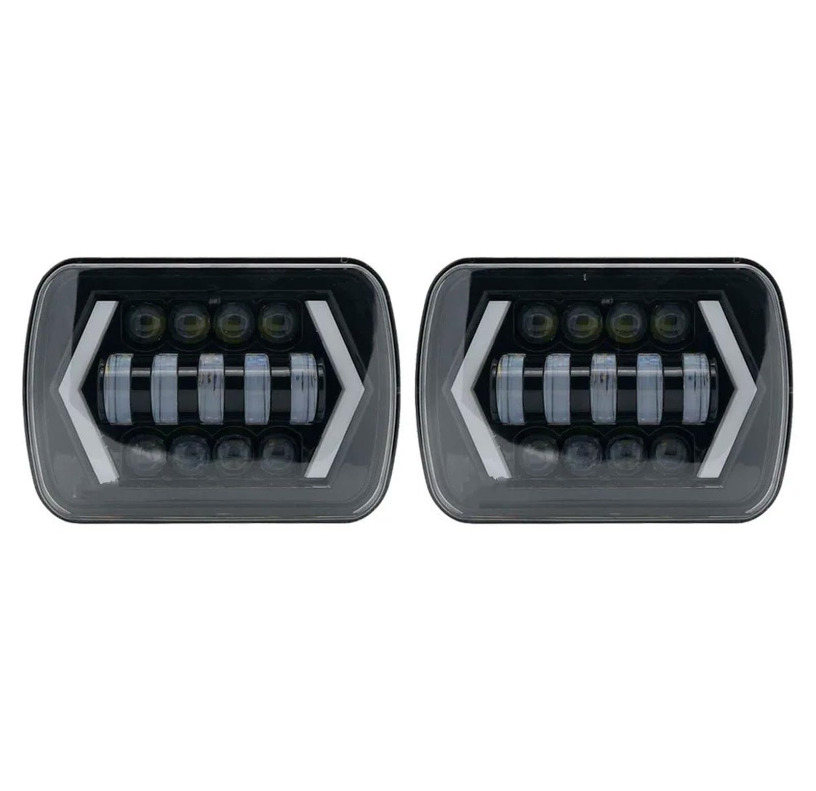 Indicatori Direzione Per Nissan 240SX(s13) H4 Faro Quadrato 90W 7x6'' 5X7 LED Impermeabile Bianco DRL Ambra Indicatore Di Direzione