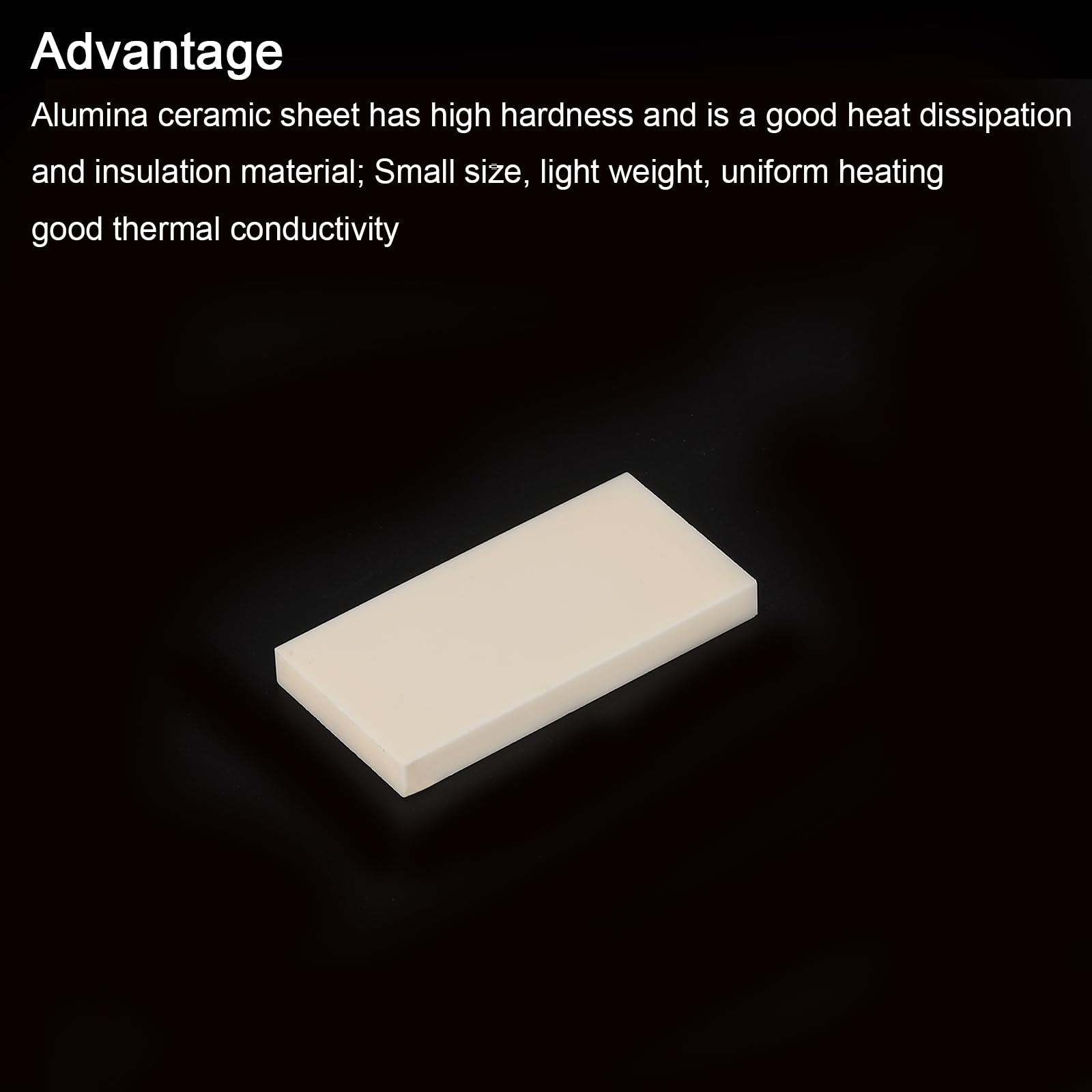 PATIKIL Allumina Ceramica Lastra Raffreddamento Imbottitura Isolante 2pz Alta Durezza per MOS Transistor 50x25x5mm