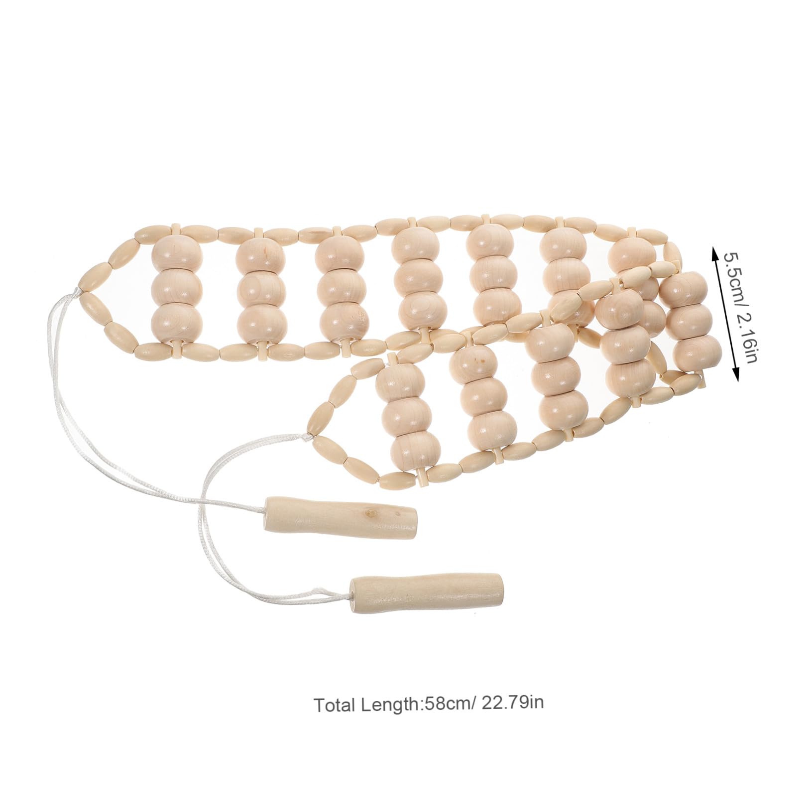 GARVALON Rodillo Masajeador Anticelulitis, Kit de Maderoterapia de 6 Piezas en Madera, Tabla de Masaje Manual para Espalda, Uso en Oficina