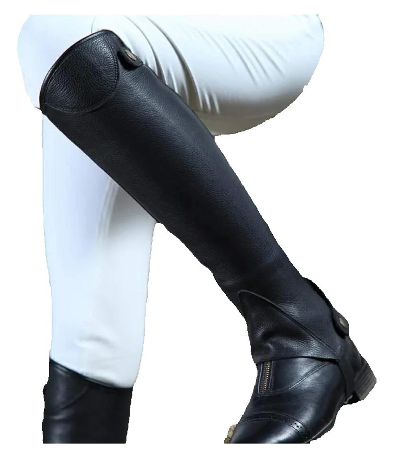 Media CañA EquitacióN Polainas for montar a caballo, de cuero suave, protector corporal, equipo ecuestre, for hombres y mujeres, silla, cabestro Equitacio
