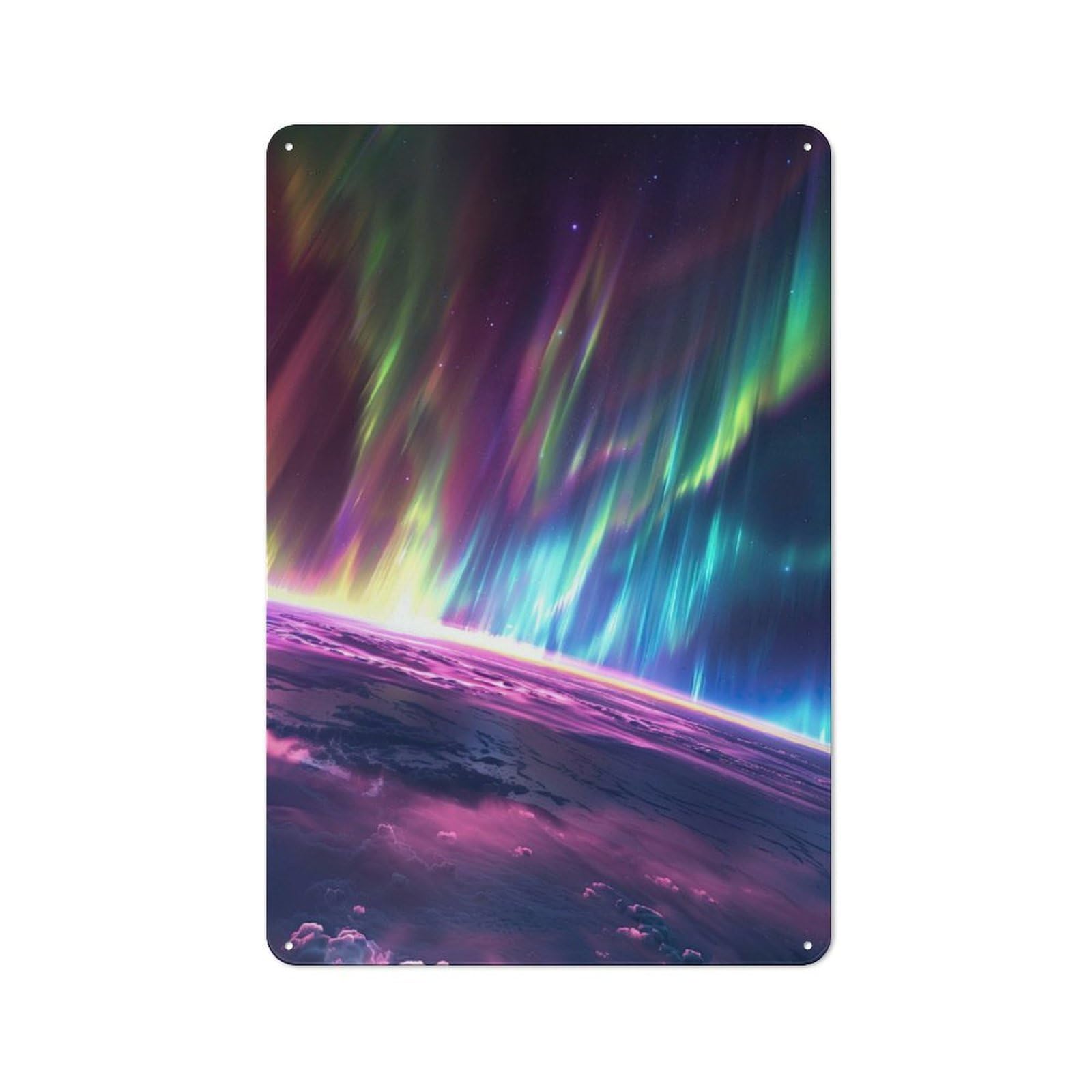 Vintage Metal Sign 30x20cm Featuring Aurora Beyond, Home Bar Decor for Cafe, Pub, Workshop Or Home Bar