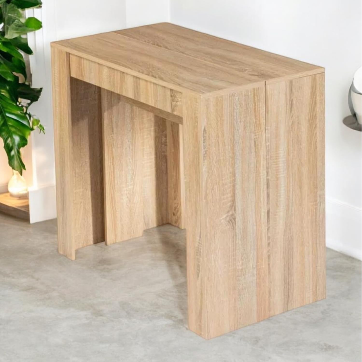 Table Console Extensible BELLI En Bois - De 75 Cm à 300 Cm - Jusqu'à 10 Places - Design Moderne - Pour Salon/Salle à Manger - 8