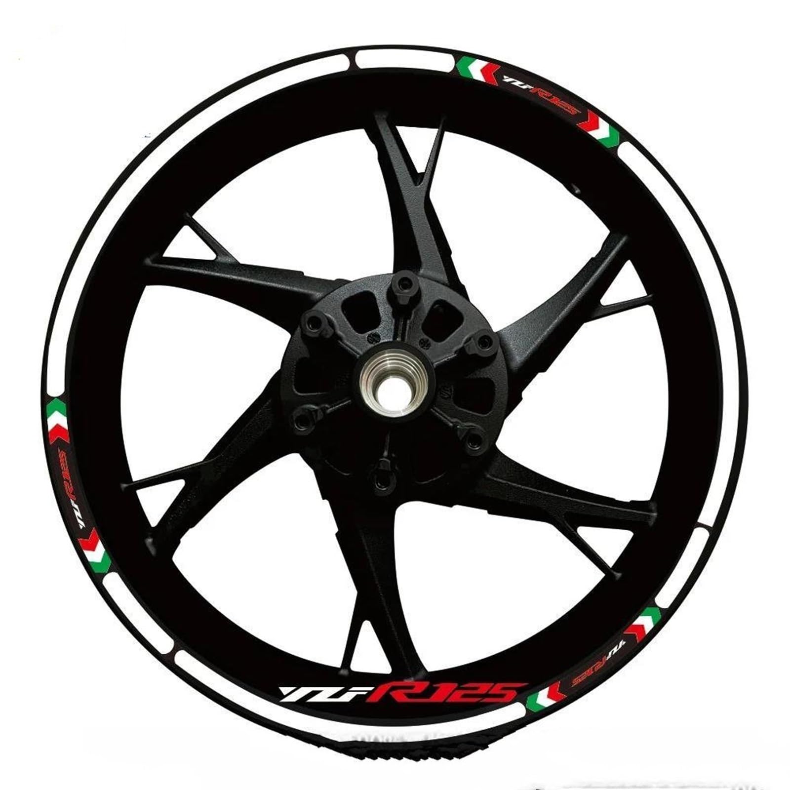 Stickers Motorcycle Wheel Stickers Night Reflective Decorative Rim for Yamaha YZFR125 YZF R125(Style 13)