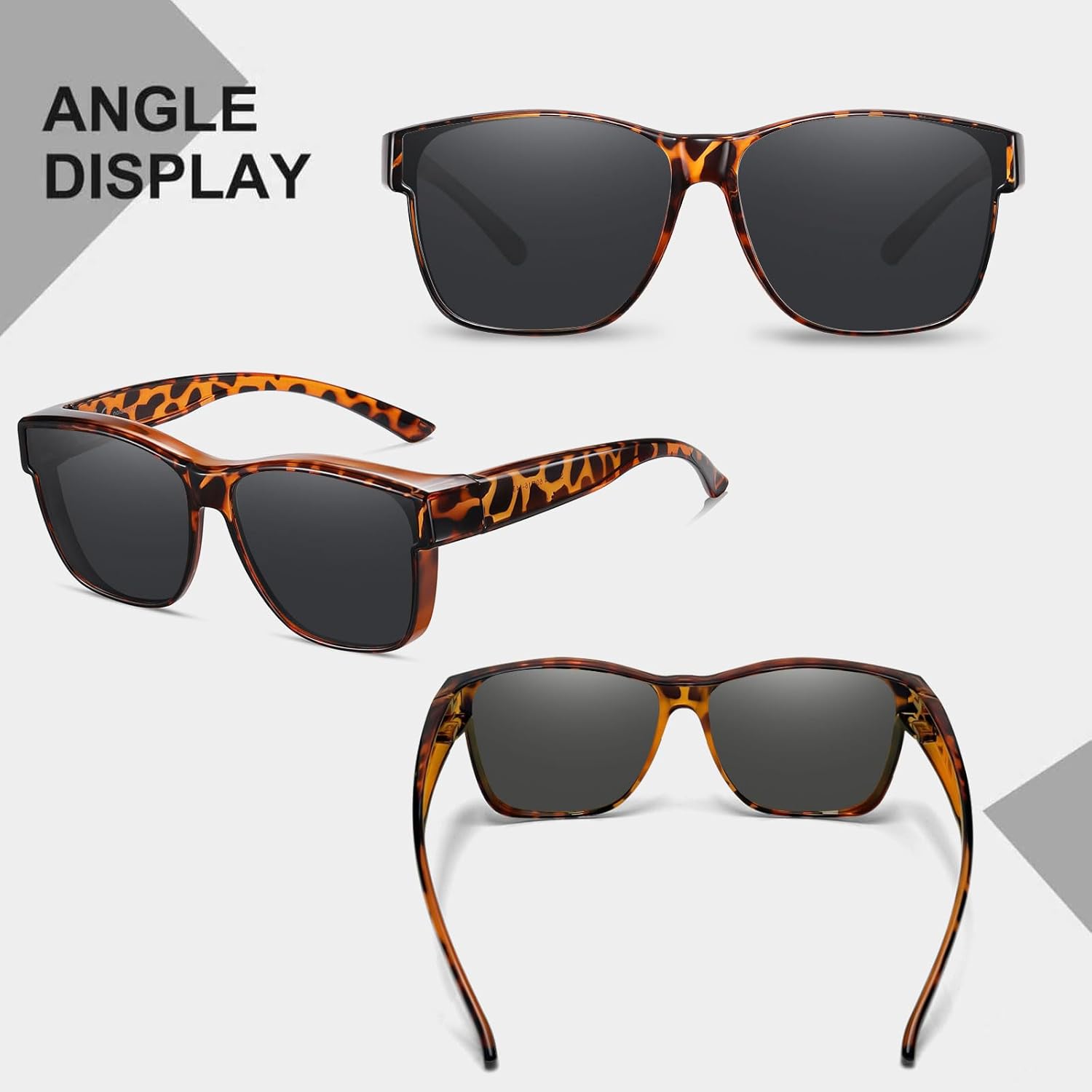 HAOLOTA Fit Over Sunglasses-Polarized for Driving Men, Stylish Square Fashionable Prescription Sunglasses UV400 Protection - Image 7