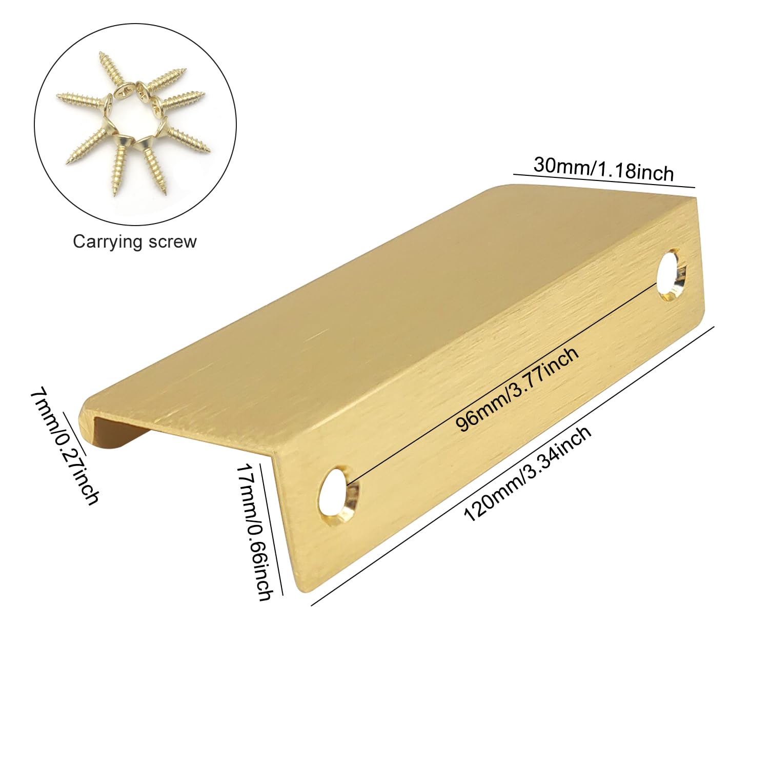 CHEERYMAGIC 2 Pack Back Mount Finger Edge Pull - Image 2