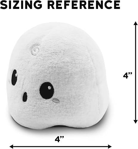 Miniatura 3 de TeeTurtle - El peluche reversible original de fantasma - Blanco + negro - Lindos animales de peluche con sensores para mostrar tu estado de ánimo -