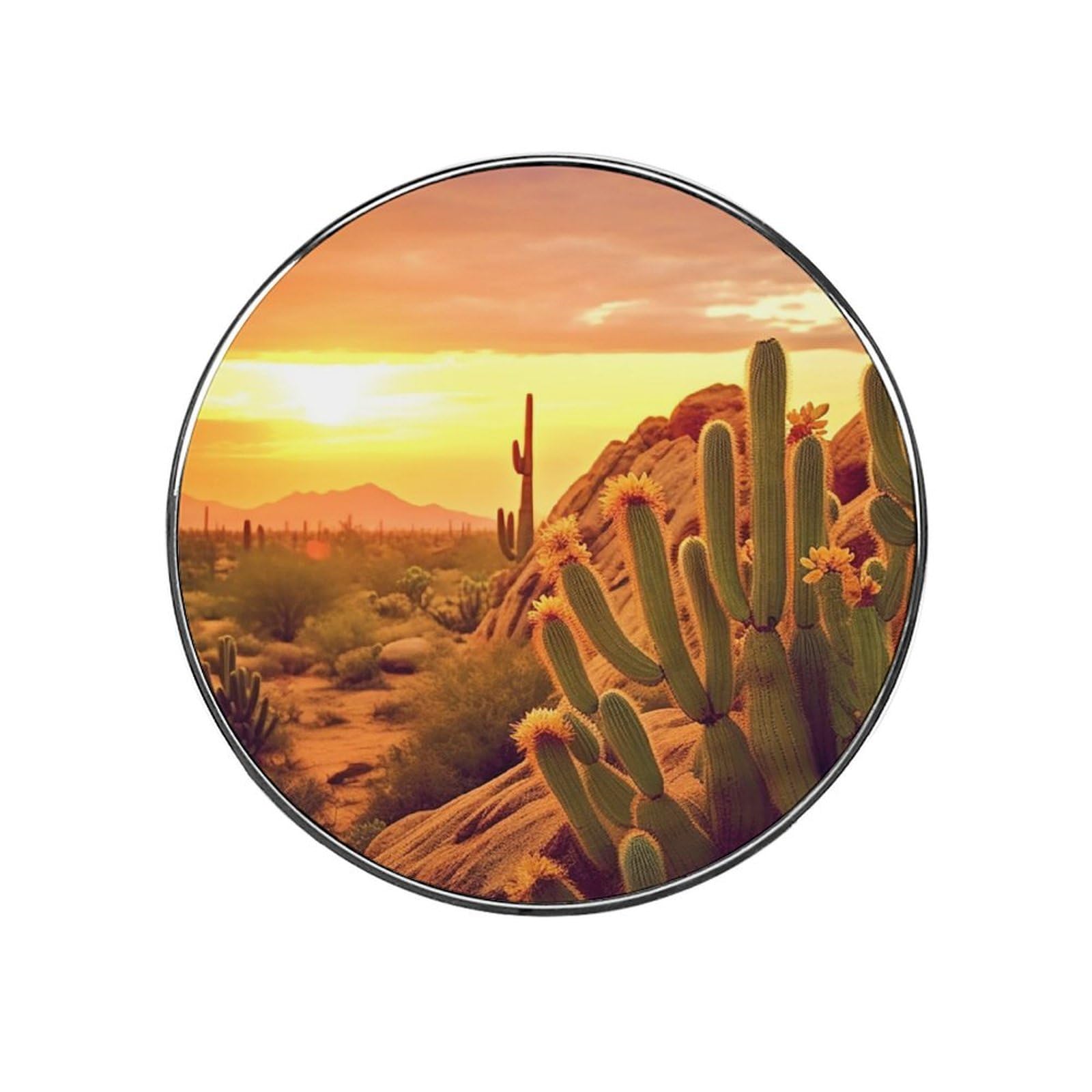 Fridge Magnets Waterproof Small Strong Magnets for Fridge Cactus at Sunset Poster Refrigerator Magnets Kitchen Accessories Cute Decorative Magnets for Whiteboard Locker Office Home Decor
