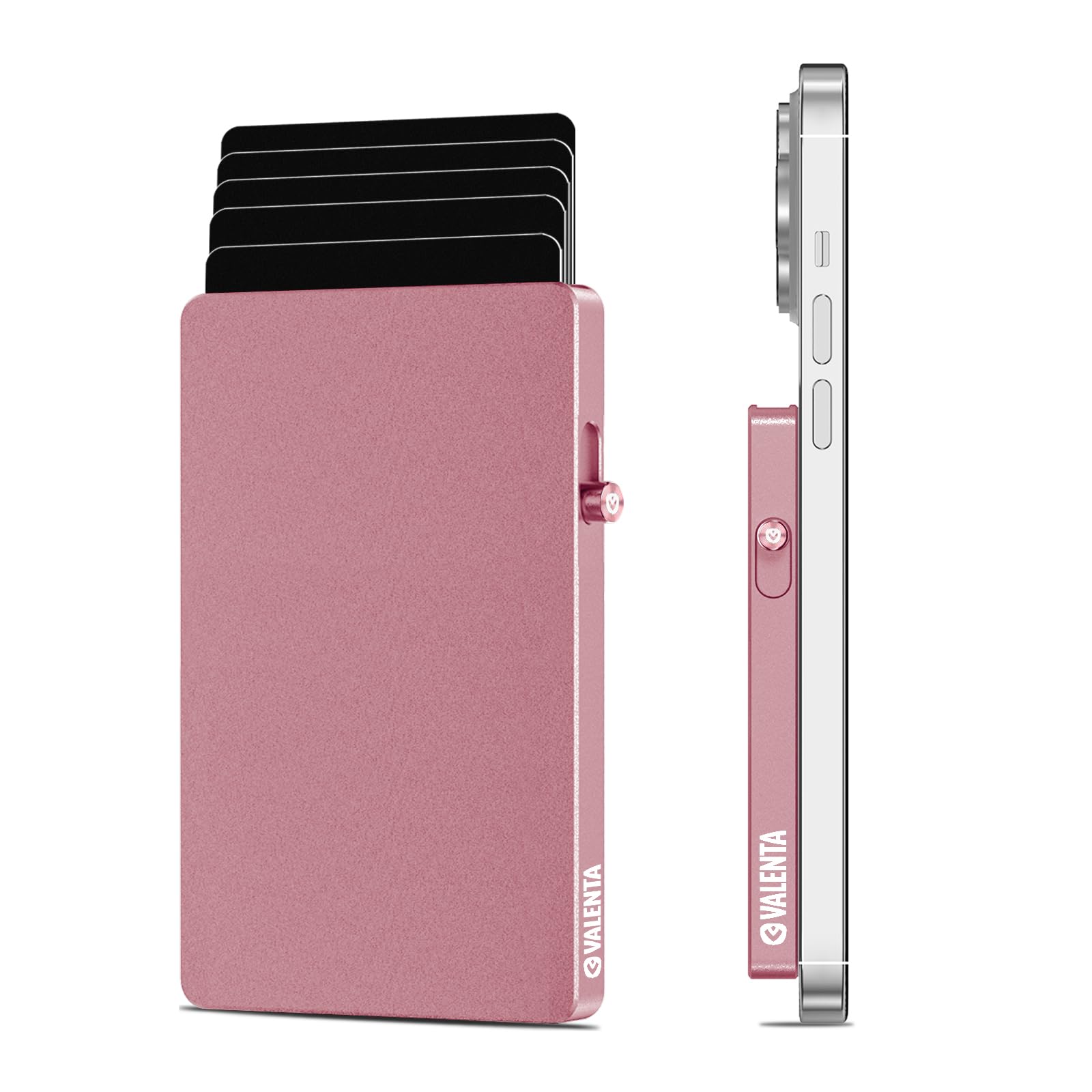 Valenta Cardprotector, Aluminium, Magnetic, RFID-geschützt, Rose