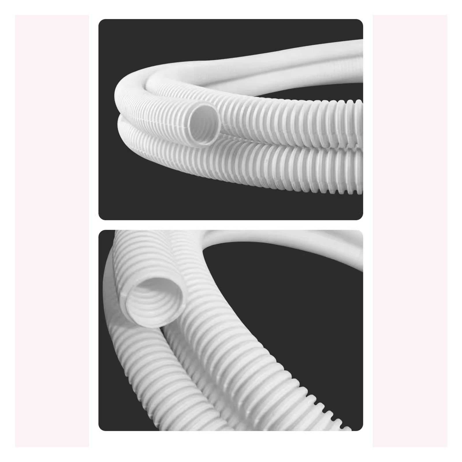 Tubo flessibile a soffietto in plastica ritardante interno da 1-5 metri, manicotto protettivo ondulato filettato isolato in PP(4 METERS_20MM)