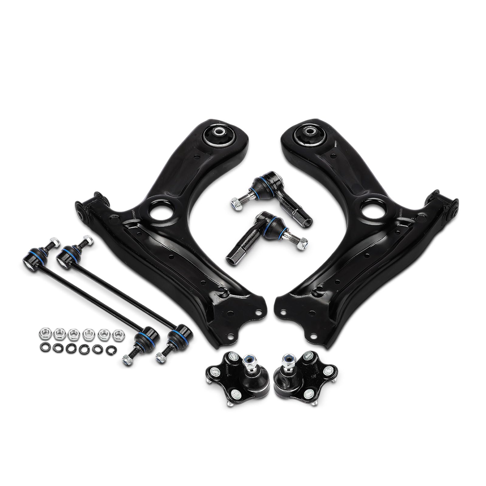 Frankberg 8x Querlenker Satz Vorne Links Rechts Kompatibel mit A1 Sportback Ibiza IV Ibiza IV ST Toledo IV Rapid Spaceback Polo Stufenheck Replace# 6R0407151F