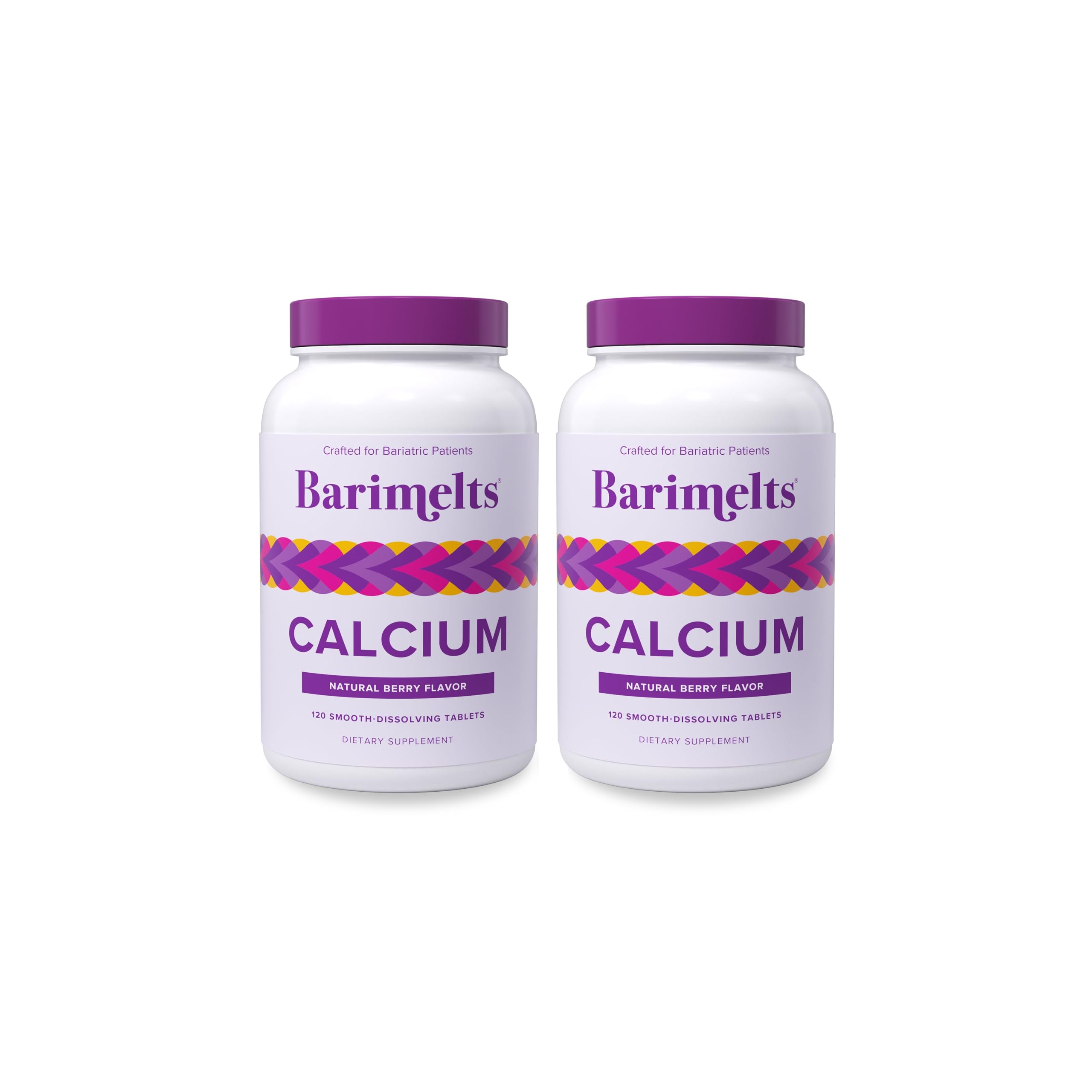 BariMelts Calcium, 240 Tablets, Natural Berry Flavor 120 Count (Pack of 2)