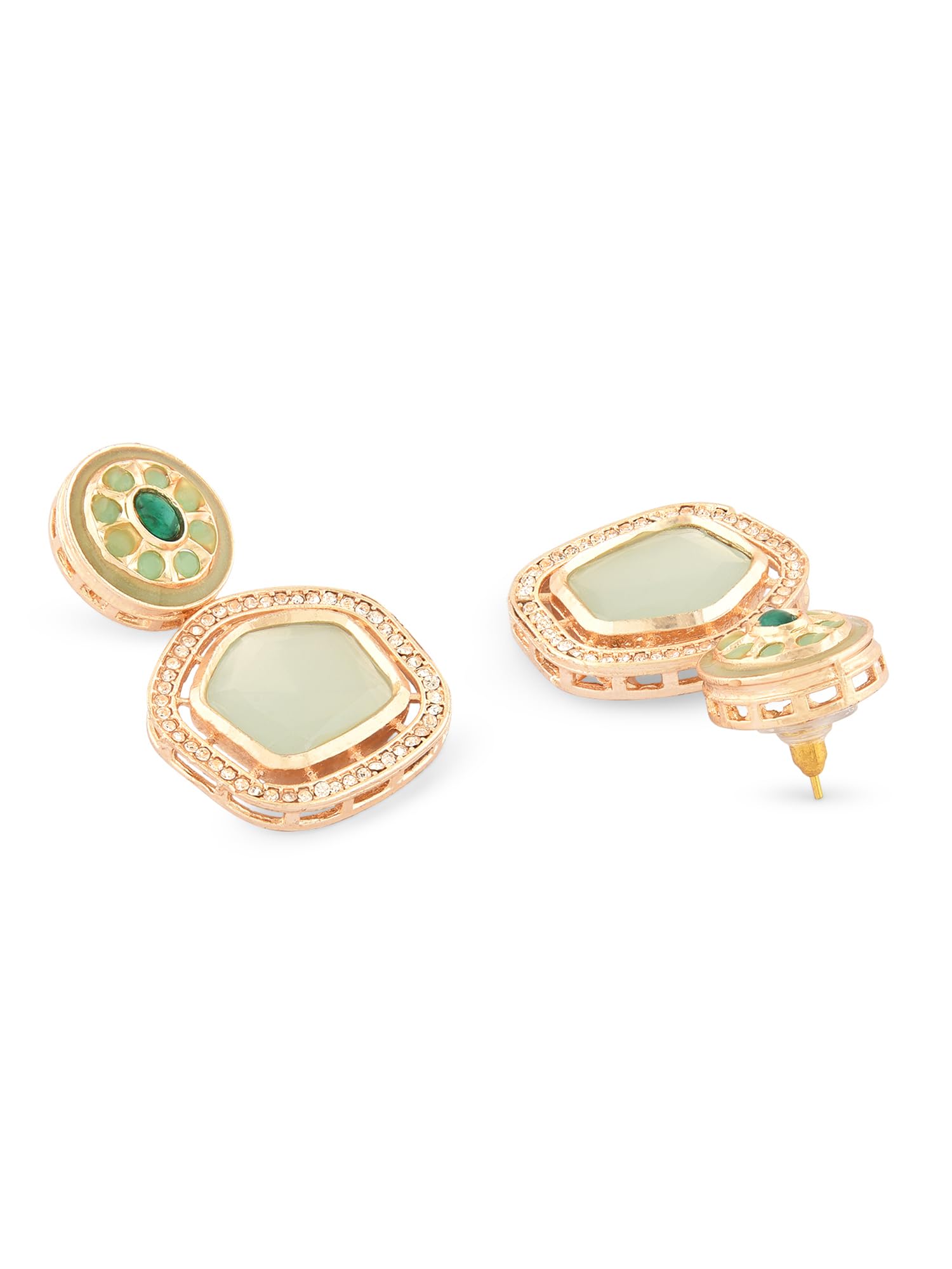 Stones & Austrian Diamond Drop Earring