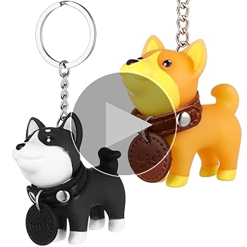 Amazon.co.jp: [KESYOO] キーホルダー 柴犬 キーチェーン 黒柴