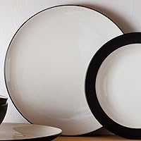 Vista 5 de Noritake Colorwave - Juego de 4 platos llanos de grafito Coupe, 10-1/2 pulgadas