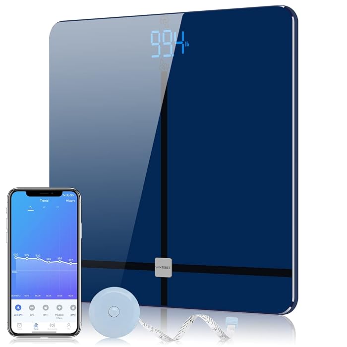 Buy Santebee Smart Digital Scale for Body Weight, Electronic Bathroom Scale with BMI Water Fat
