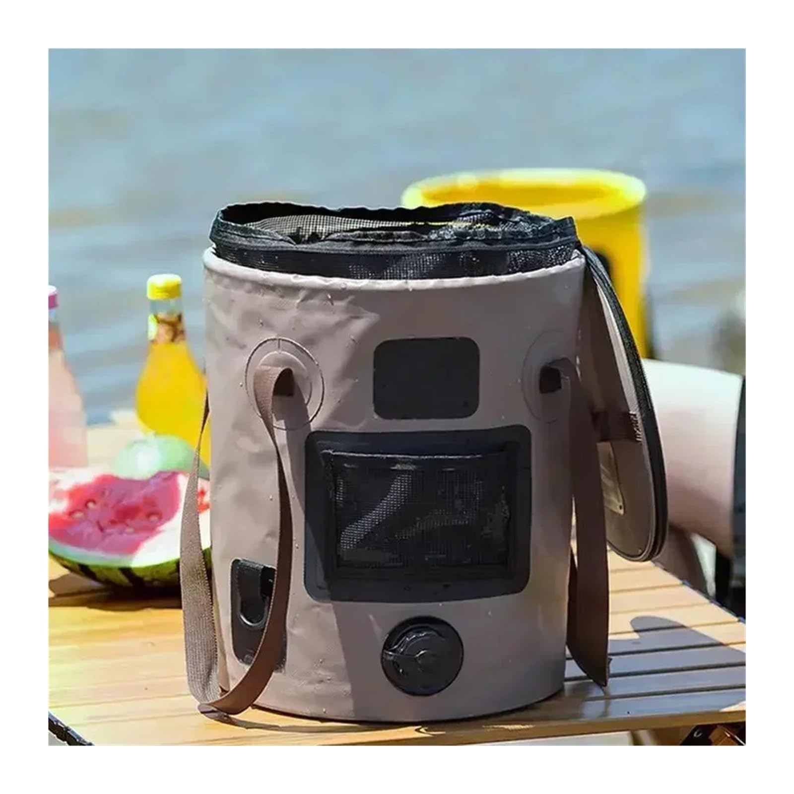 25L Portatile Pieghevole Secchio Sacchetto di Immagazzinaggio Acqua di Viaggio Esterna Impermeabile Articoli di Pesca