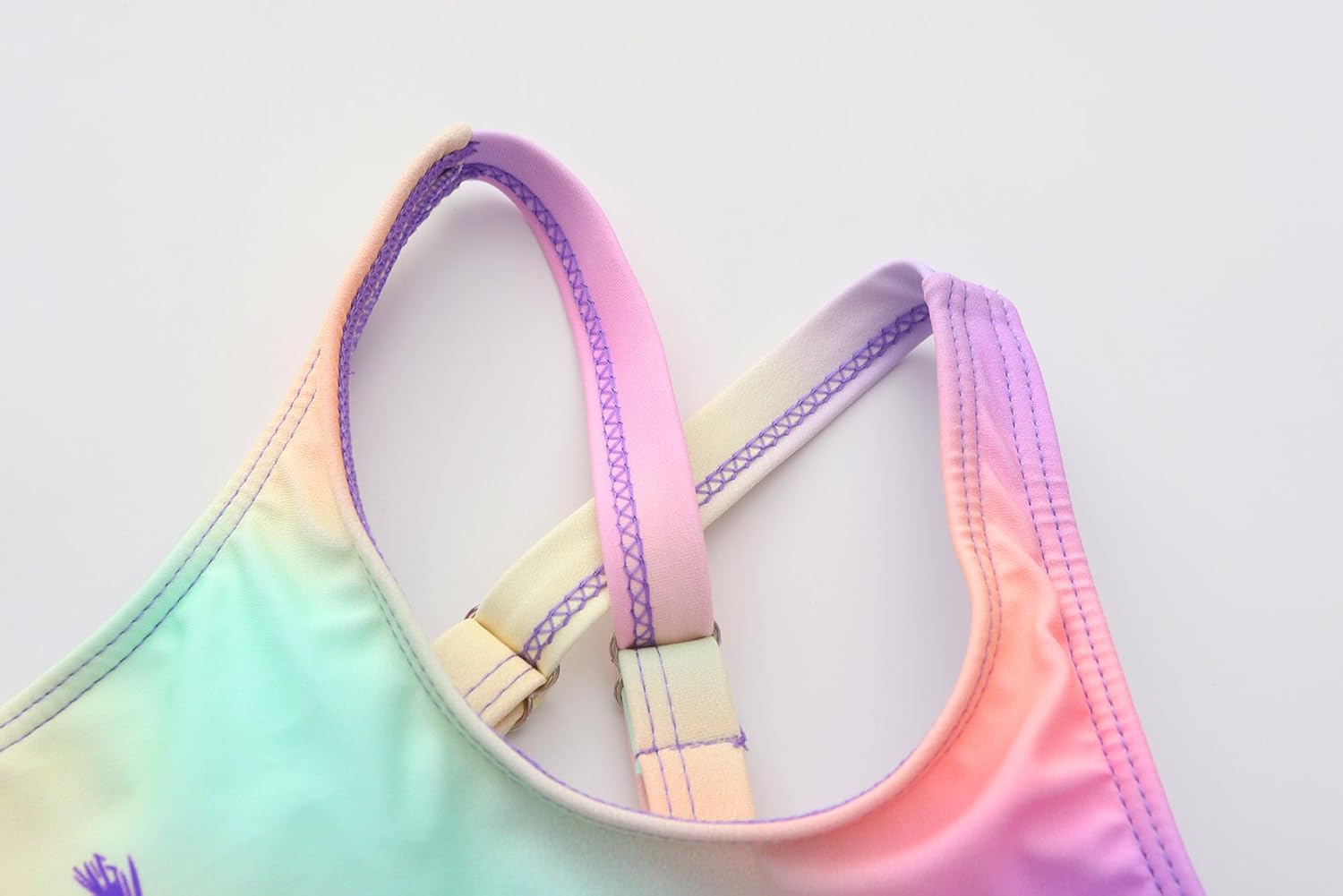 Girls One Piece Bathing Suit Mermaid Printed Beach Swimwear - Image 3