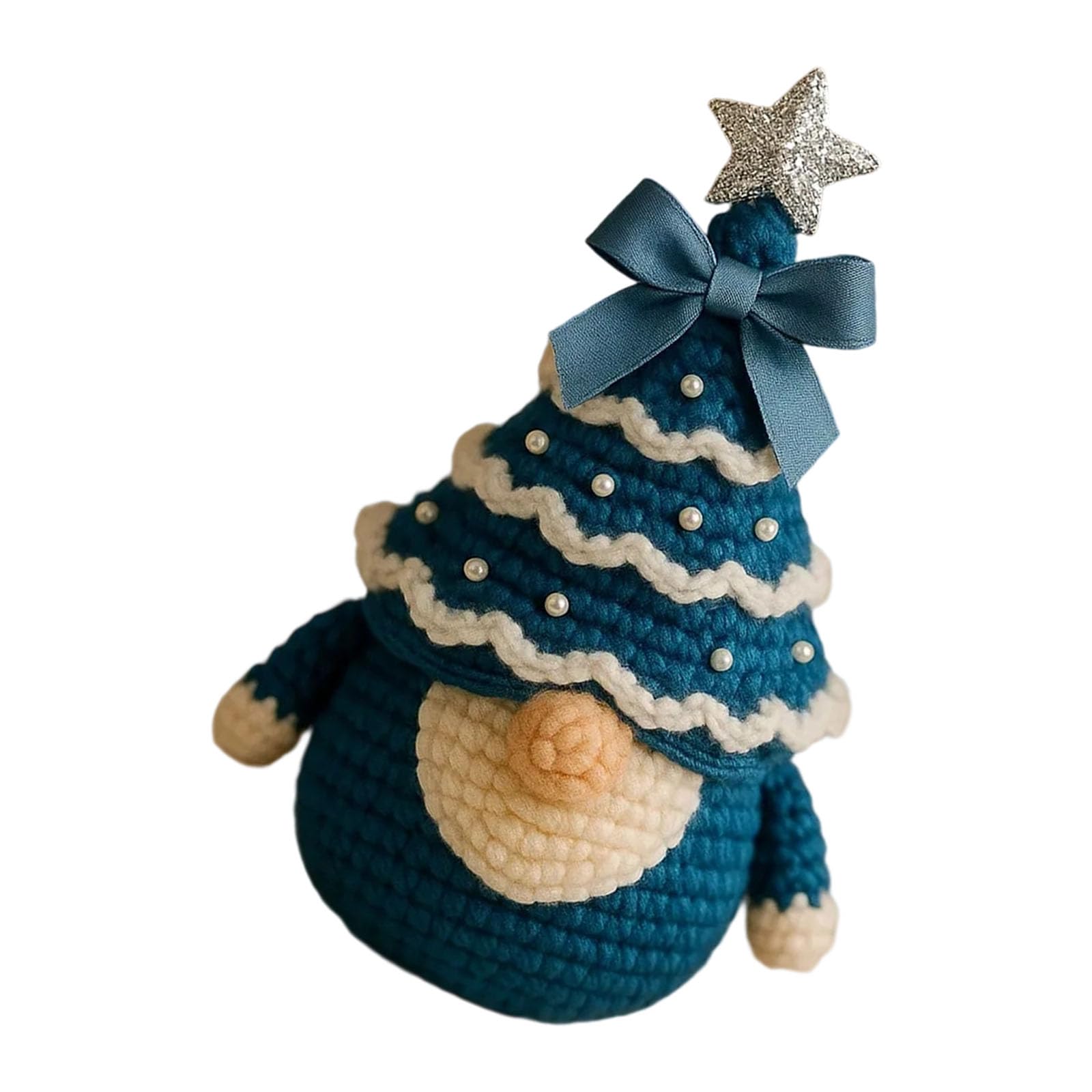 KAQNTUD Handmade Cotton Christmas Gnomes Crochet Festive Home Office Decoration and Holiday Project Handmade Christmas Gnome Decoration Set