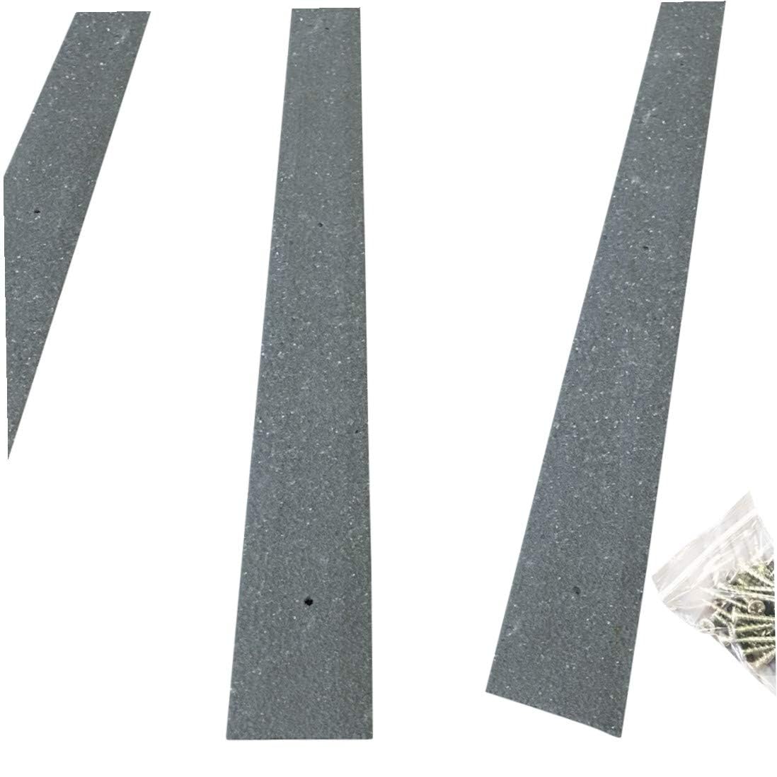 Tiras antideslizantes para terrazas, paquete de 20 peldaños de 600 mm, superficie antideslizante convexa de 50 mm, vida útil de más de 10 años, seguridad al aire libre para escalones de