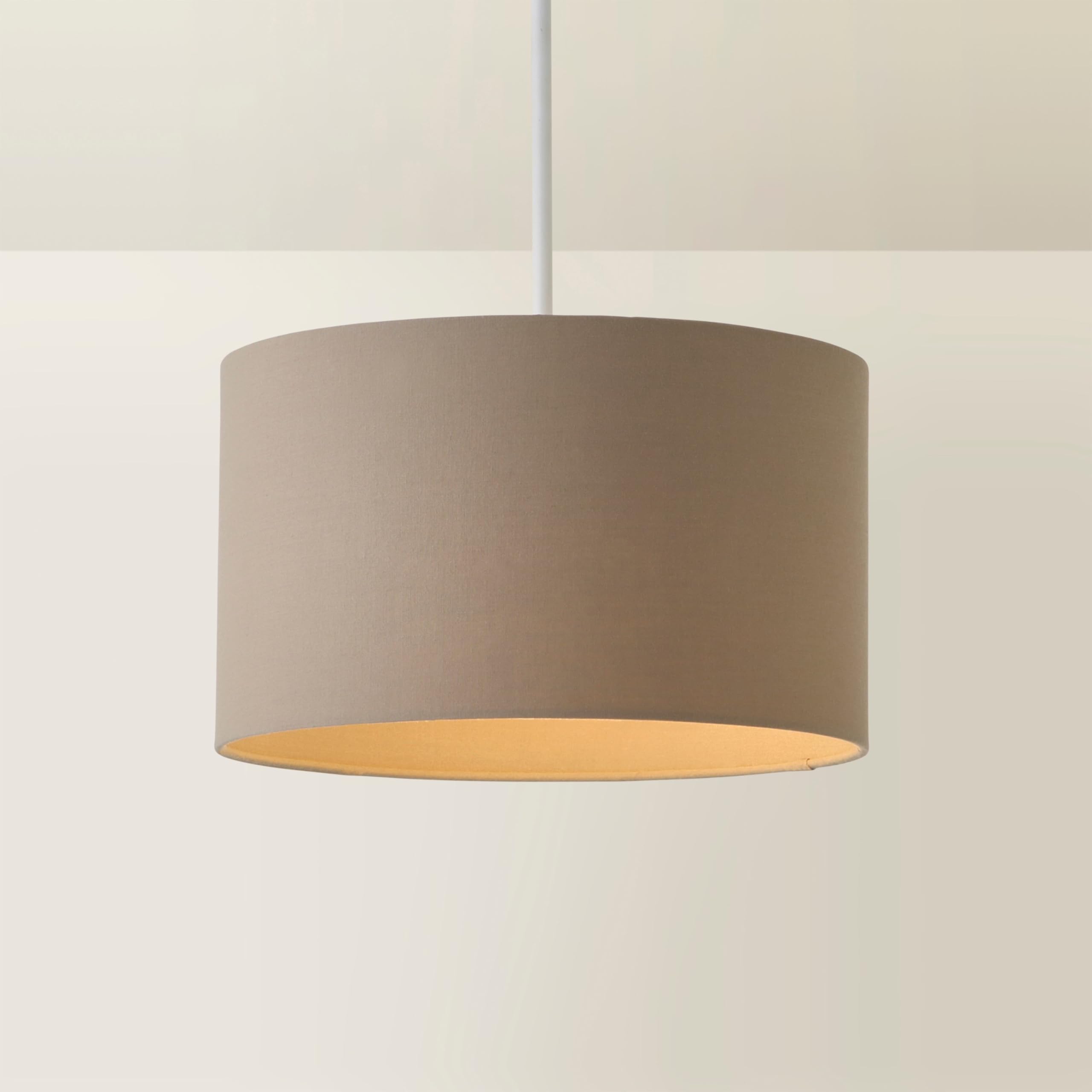 ValueLights | Reni Taupe Fabric Drum Ceiling Lamp Shade (D) 25cm | Shades, Home Décor & Improvement Essential