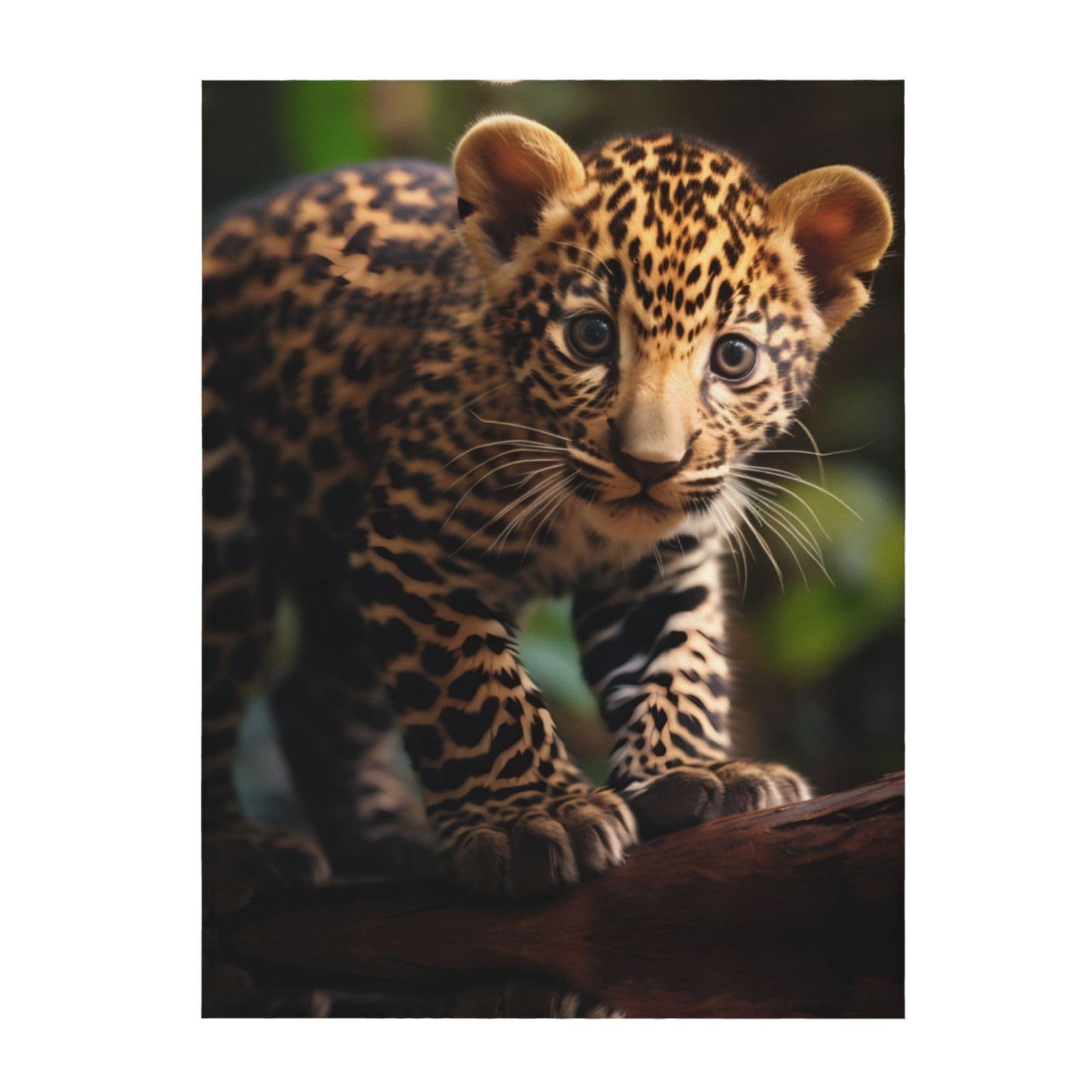 Couverture bébé jaguar plaid chaud grand format 152 x 127 cm