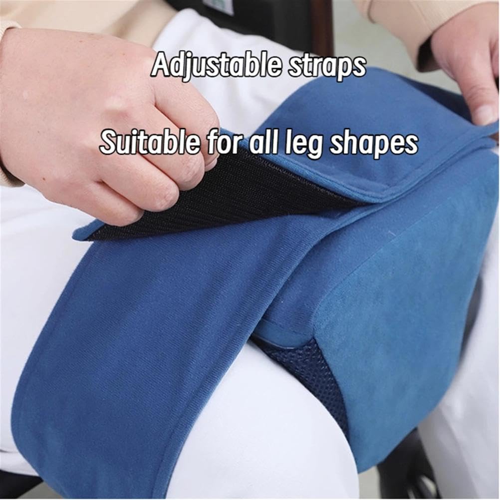 Almohada de posición de rodilla con paquetes de gel para recuperación postoperatoria, cojín antideslizante y cuña con cinturón de seguridad