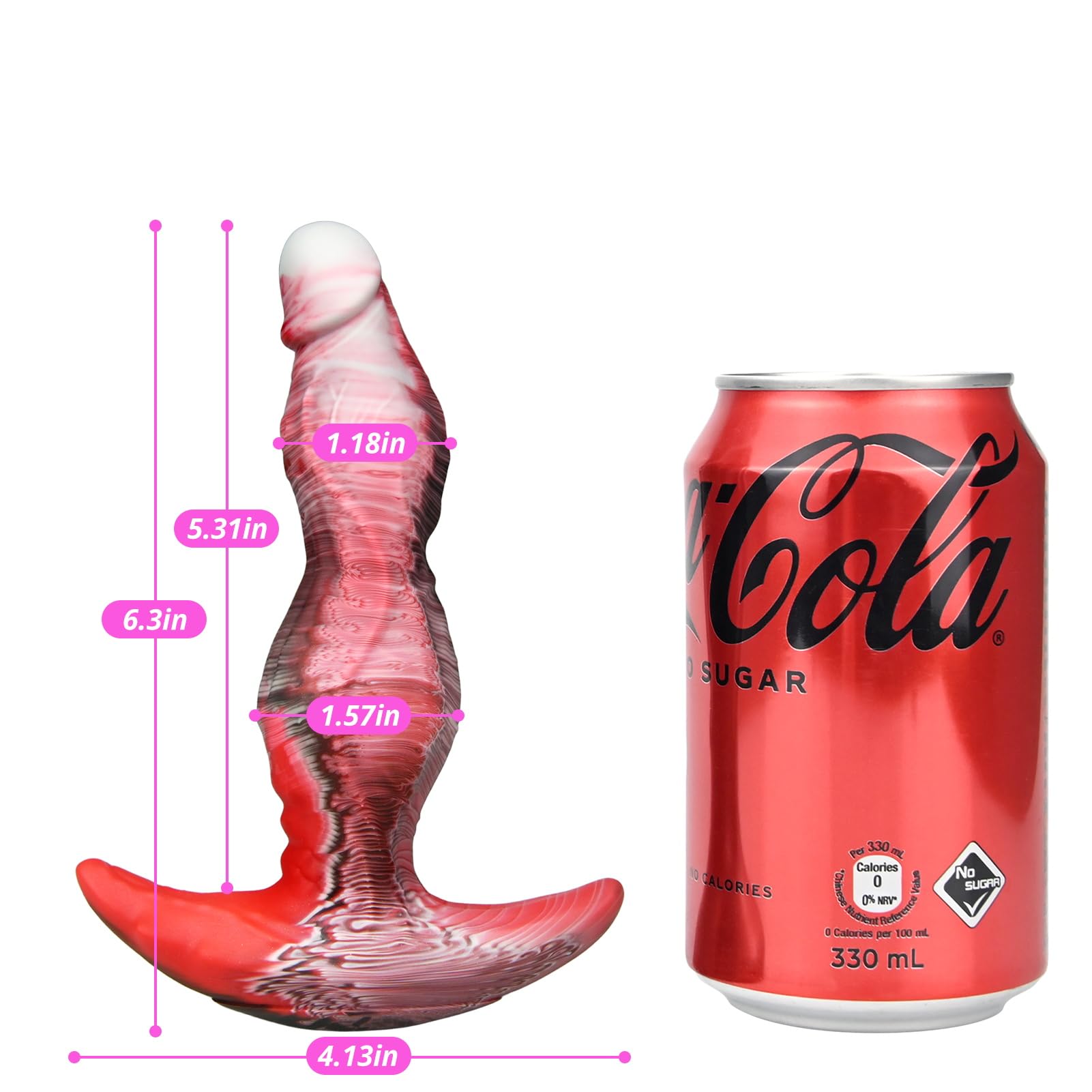 6.3" Silicone Butt Plug Anal Dildo - FST Realistic Knot Dildo Anal Beads with Anchor Tail, Wearable Butt Plug for Prostate Massage and G-Spot Stimulation, Adult Sex Toys for Men Women (S): S:6.3" Ø:1.6"