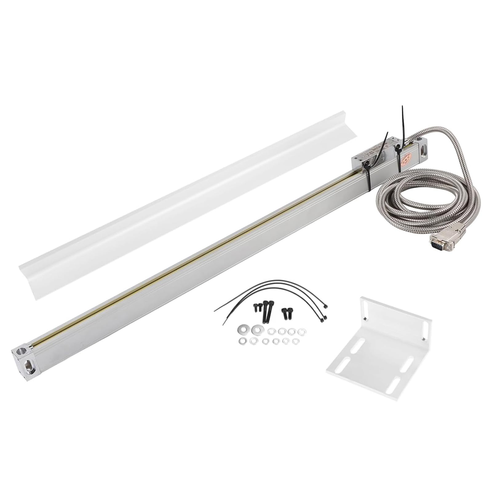 ZephPerton Lathe Mill Digital Readout Encoder, Axis Mill Lathe Digital Readout DRO Display, Accuracy ±0.005mm, 500mm/20 Lathe Mill Linear Scale, for Milling Lathe Linear Encoder with Accessories