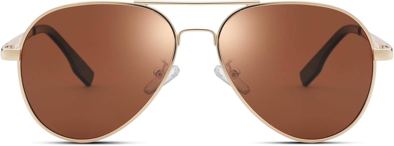 COASION Polarized Aviator Sunglasses for Juniors Small Face Women Men Vintage UV400 Protection Shades - Image 6