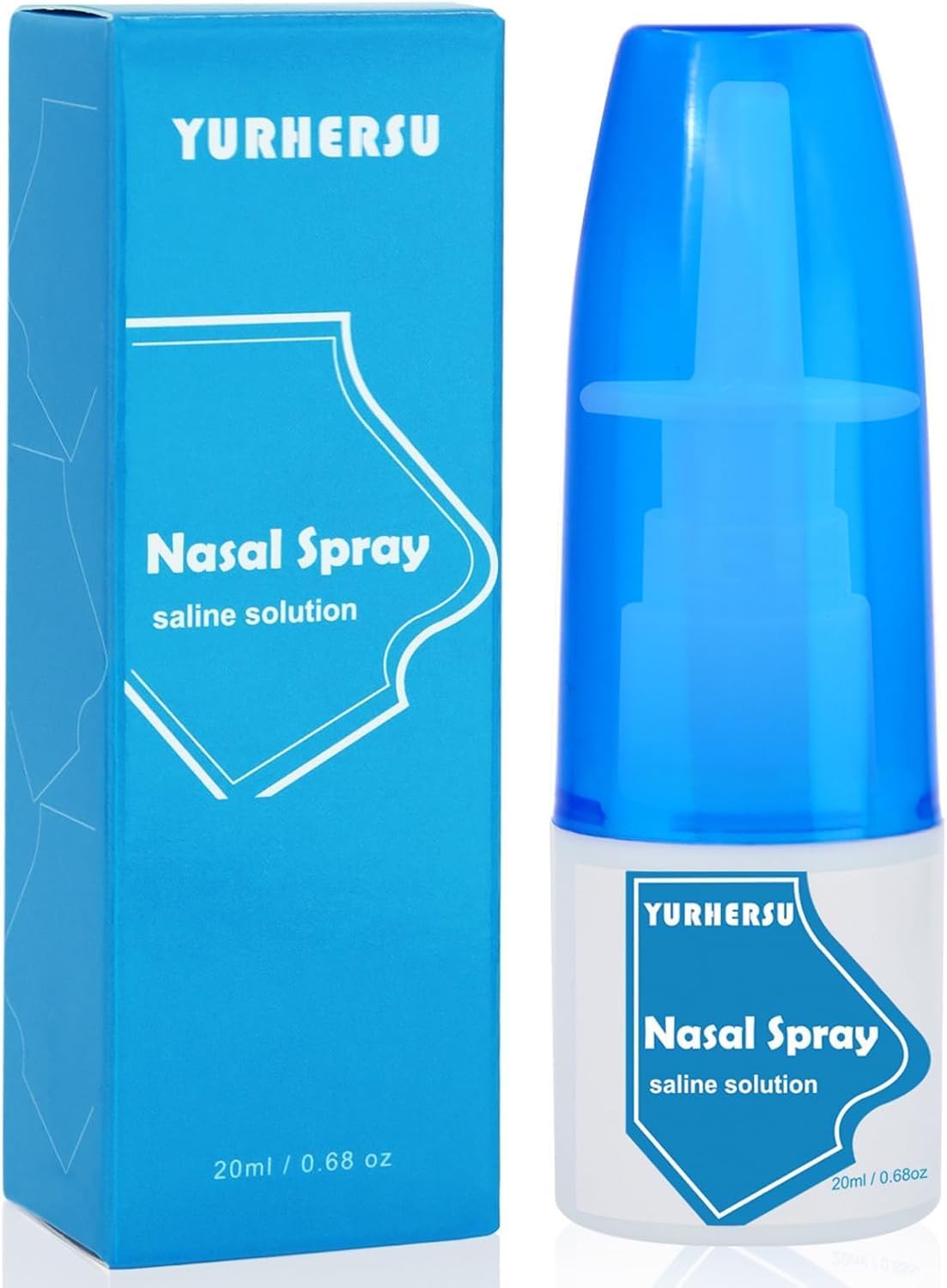 Nasal Spray Saline Solution, Gentle Moisturizing Spray for Daily Care, Prevents Dryness and Cracking, Ideal for Cold and Allergy Season, 20ml/0.68 oz