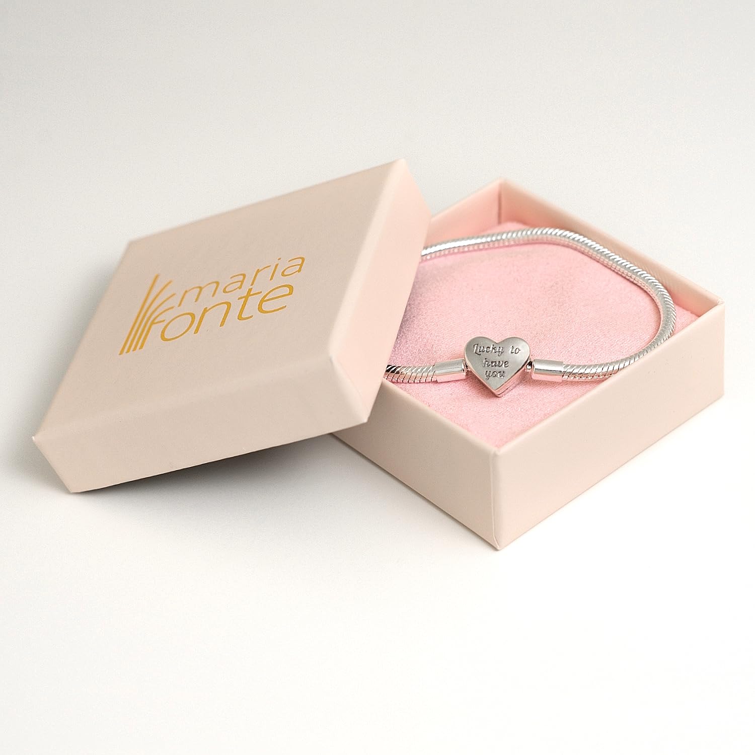 Bracciale Morbido New 2025 Compatibile con Charm Tutte le Marche Clip Cuore con Cuoricini Zirconia Donna Originale Pendente Ciondoli Base Braccialetti Fermo Catena Argento Gancio