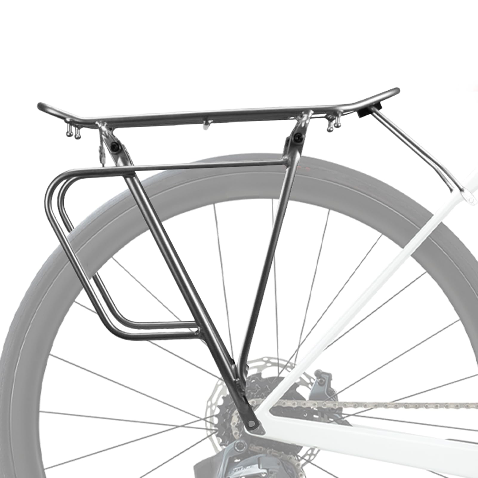 Portabiciclette, portabici | Portabici con schienale in metallo resistente | Supporto per attrezzatura per il trasporto turistico, accessori da ciclismo per lunghi viaggi su strada e attività