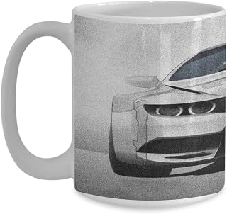 mmandiDESIGNS New Bavarian Car Model Coffee Mug Front View Wraps Around Perfect Man & Woman Owner Auto Collector Present Classic Tea Drink Cup 15oz