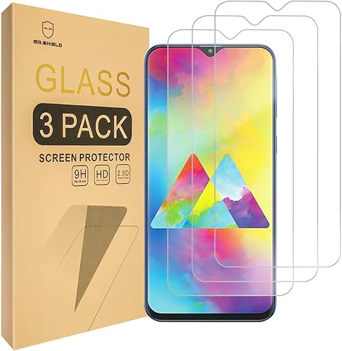 Mr.Shield [Paquete de 3] Protector de pantalla diseñado para Samsung Galaxy A10e / Galaxy A10E [vidrio templado] con repuesto de por vida