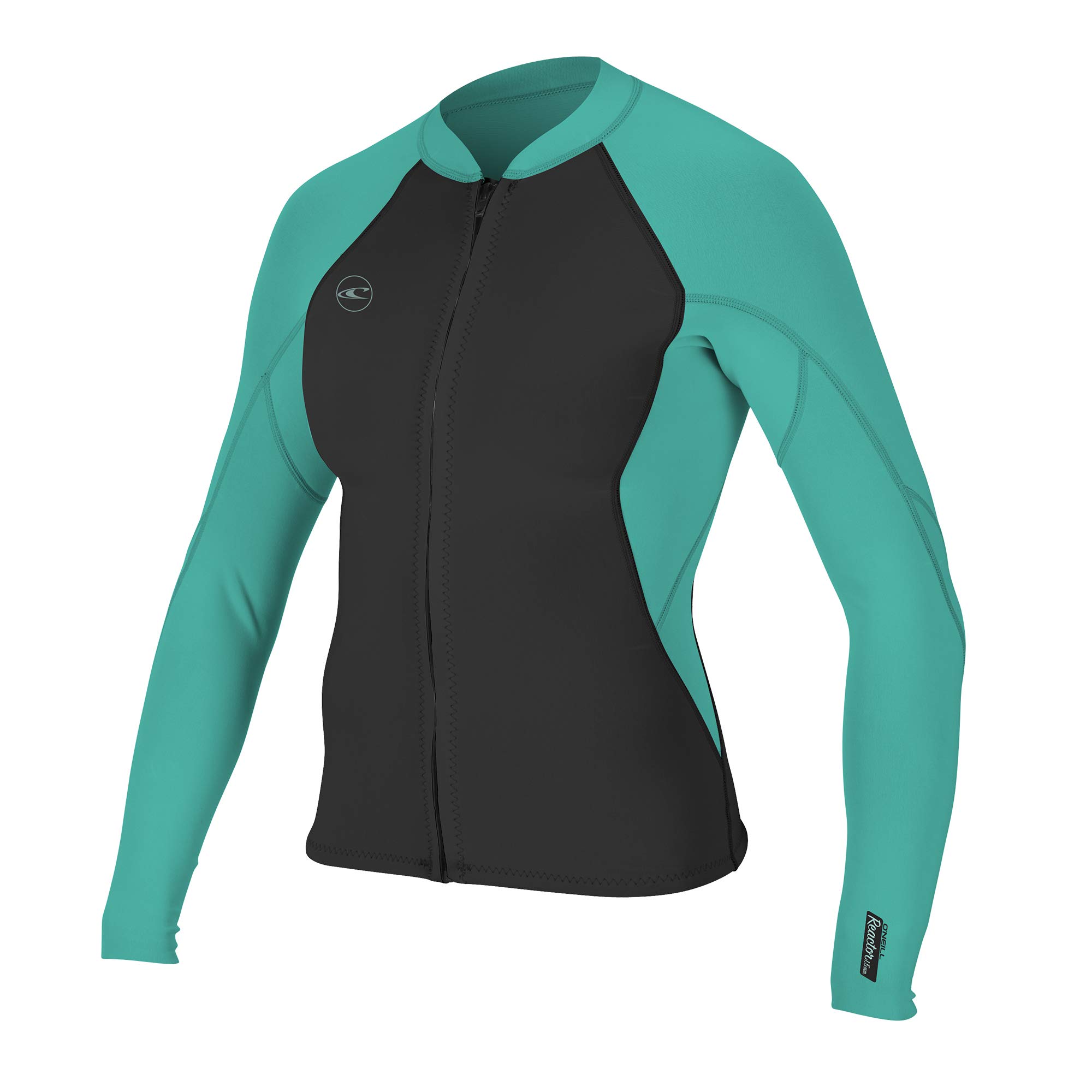 O'NEILL 2026 Femmes Reactor II 1.5mm Front Zip Veste en Néoprène 5294 - Noir/Aqua -