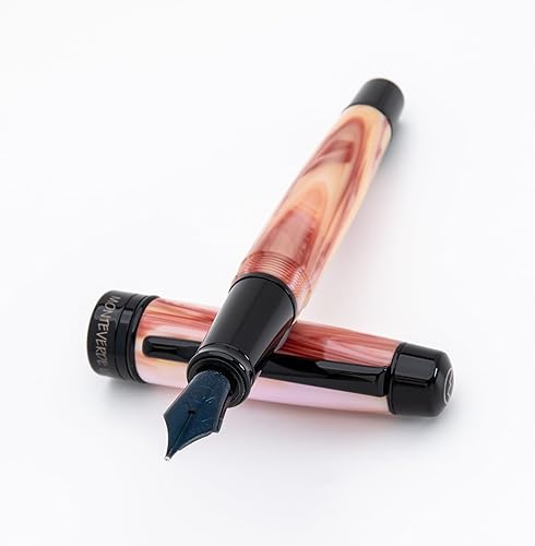 Vista 19 de Monteverde Prima Pluma Estilográfica Red Swirl - Omniflex Rojo espiral