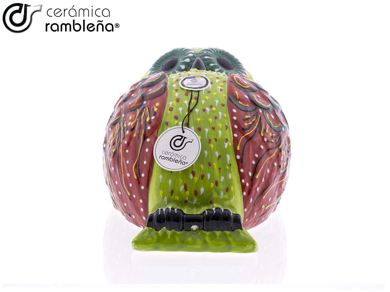 CERÁMICA RAMBLEÑA | Pot De Fleur Suspendu - Pot De Fleur Suspendu En Argile | Pot Mural | Bleu Et Blanc | Décoré à La Main à 100% | 20x20x14 Cm