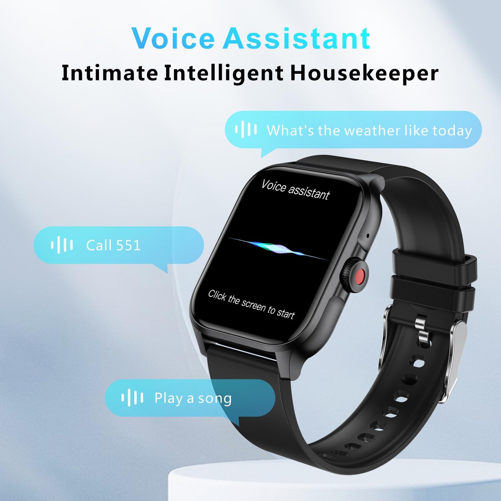 Smartwatch Fitness, QX15 Smartwatch Touch Screen a Colori da 1,85'' per Uomo Donna, Smartwatch Tracker Attività Monitoraggio del Sonno Impermeabile IP68 con APP, Durata Batteria