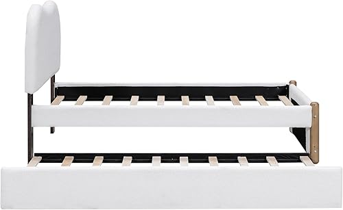 Miniatura 58 de SOFTSEA Cama de plataforma tapizada tamaño Queen con cajón de almacenamiento, marco de cama tapizado con cabecera con respaldo de alas, soporte de