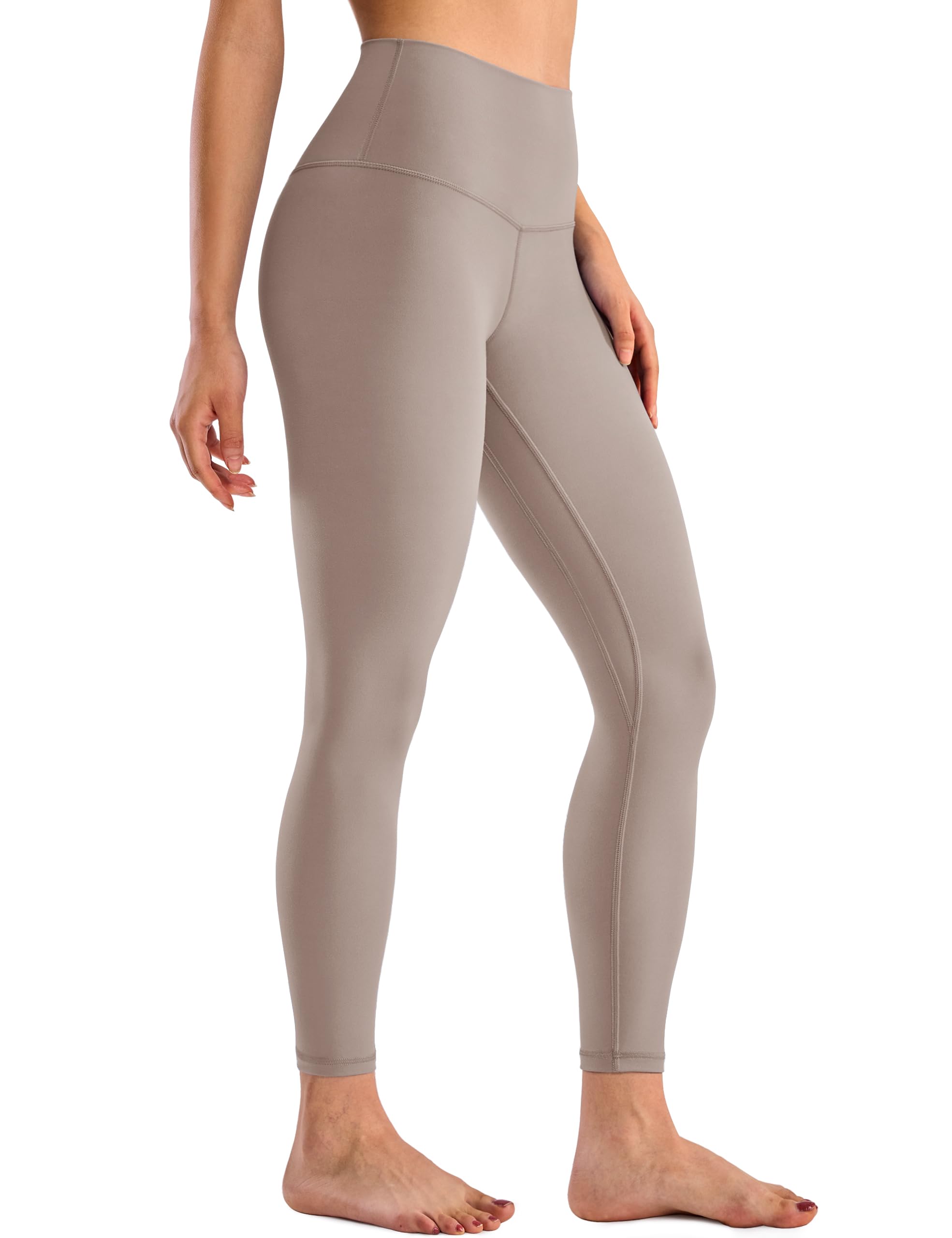 Baydi Women's Pale Khaki Clouduxi Leggings For Uk 25" - High Waist Tummy Control Workout Gym Leggings Buttery Soft Yoga Pants