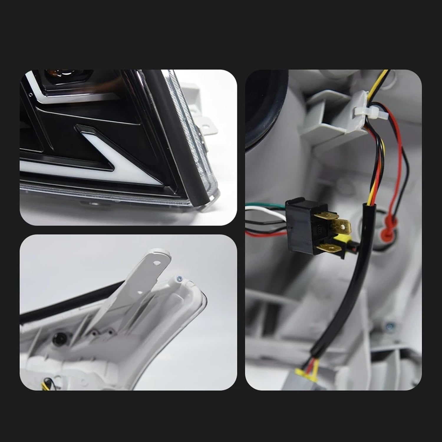 Automobile Styling Head Lamp Compatible For Prado LED Headlight Projector 3 Lens 03-09 Front Drl Signal Automotive Accessories