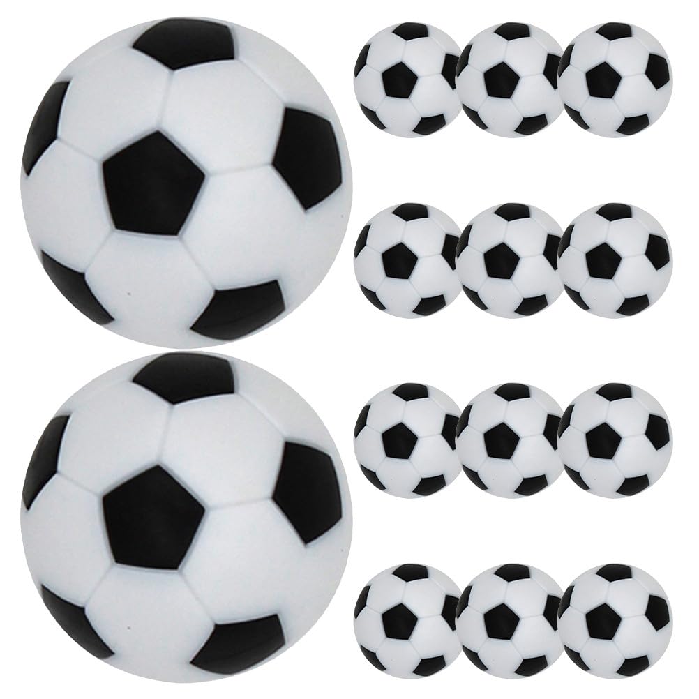 ULTECHNOVO 14pcs 23mm Black White Foosball Balls, Replacement Balls for Table Soccer, Table Game Accessories for All Ages