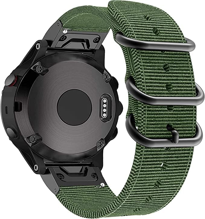 Correa de nailon para Fenix 7S6S5S de 0.787 pulgadas para mujeres y hombres, correa de repuesto tejida transpirable compatible con Garmin Fenix 6S
