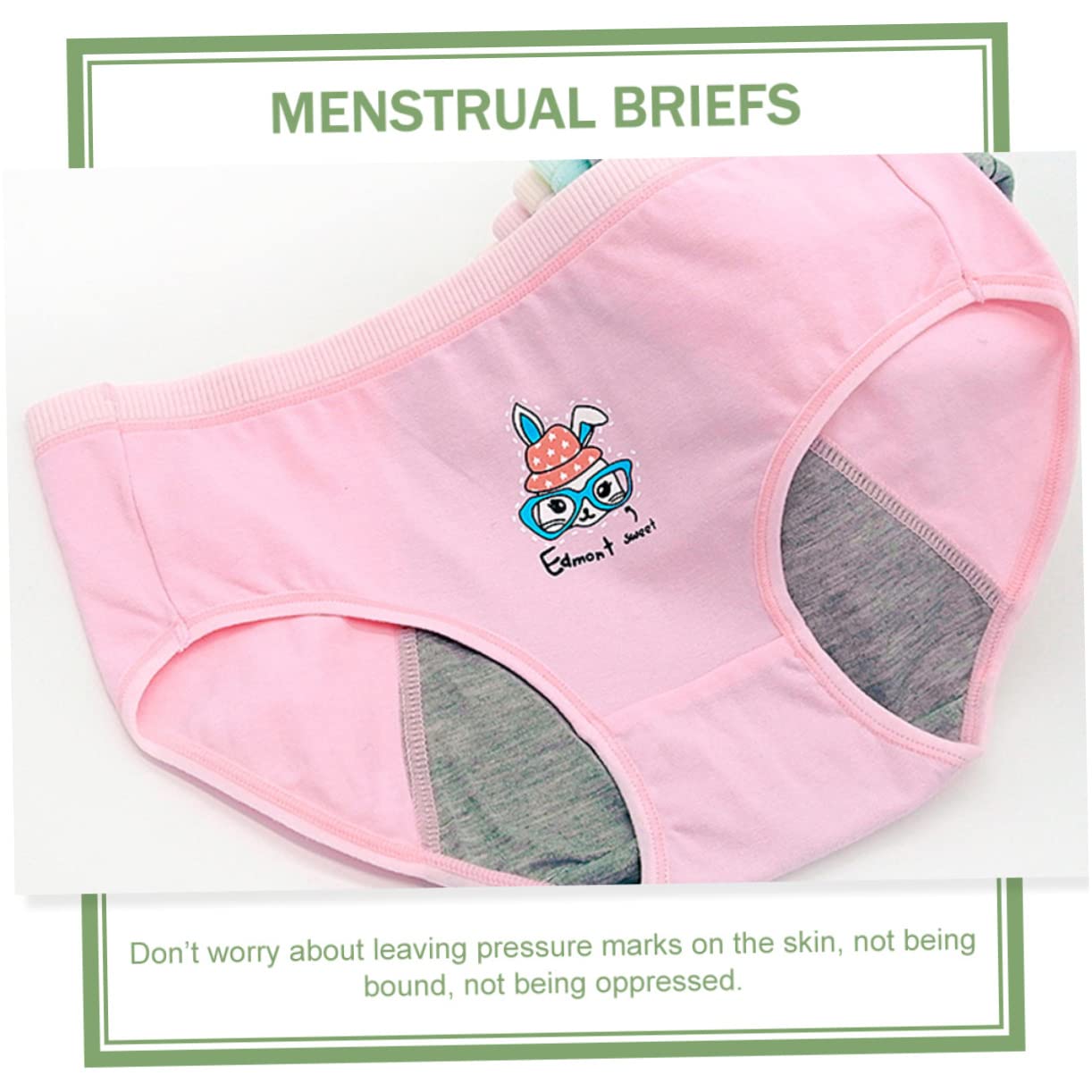 SHERCHPRY 9 piezas de ropa interior para el período menstrual a prueba de fugas, bragas menstruales de algodón que absorben la humedad, pantalones sanitarios para niñas, cunas de dedos, pantalones de