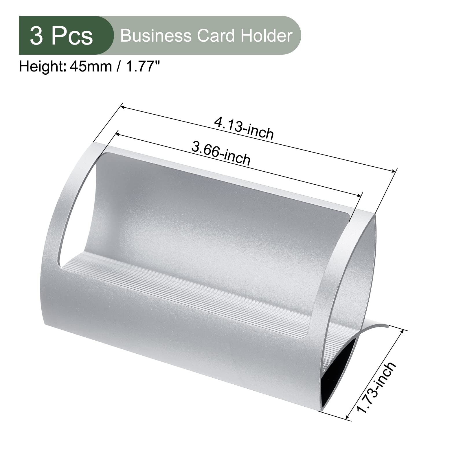 YOKIVE 3 Pcs Business Card Holder, Office Card Collection Organizers with Aluminum Keep Desk Neat, Great for Office Home - Image 2
